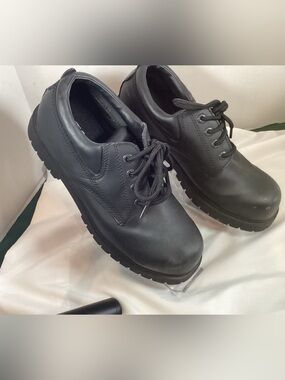 Black Lace-Up ,  Work Shoes ,Size 8 Mens